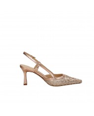 RF Festa Slingback in pelle laminata Rame Lilla Nuova Collezione RF...