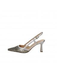 RF Festa Slingback in pelle laminata Acciaio Lilla Nuova Collezione...