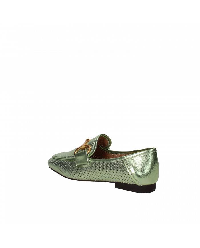 Bibi Lou Mocassino in pelle laminata Verde 541z19vk Nuova Collezion...