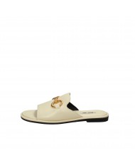 Bibi Lou Sandalo basso in pelle Off White 539z10vk Nuova Collezione...