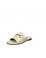 Bibi Lou Sandalo basso in pelle Off White 539z10vk Nuova Collezione...