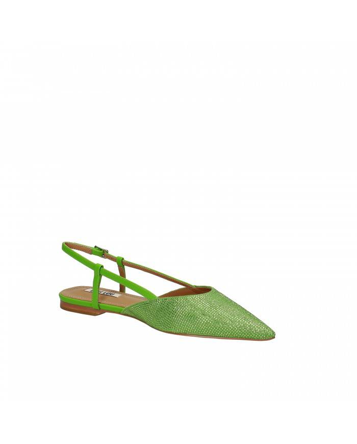 Bibi Lou Slingback in camoscio Verde 603z00vk Nuova Collezione Bibi...
