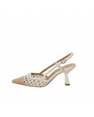 Chantal Slingback in pelle Beige e Bianco 1916 Nuova Collezione Cha... Chantal Slingback in pelle Beige e Bianco 1916 Nuova Collezione Cha...