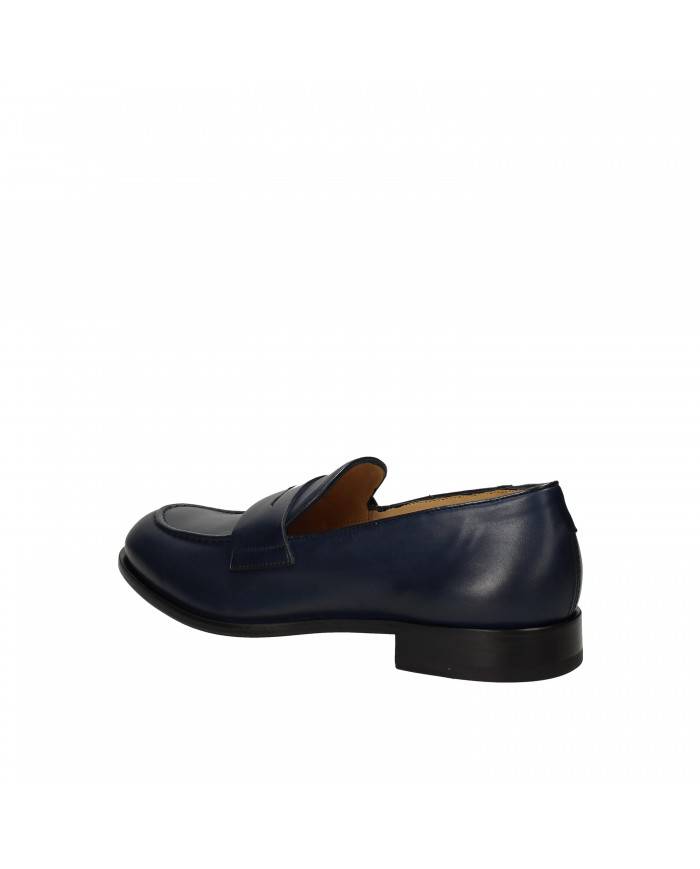 Rossano Bisconti Mocassino in pelle Blu 557-03 Nuova Collezione Ros...