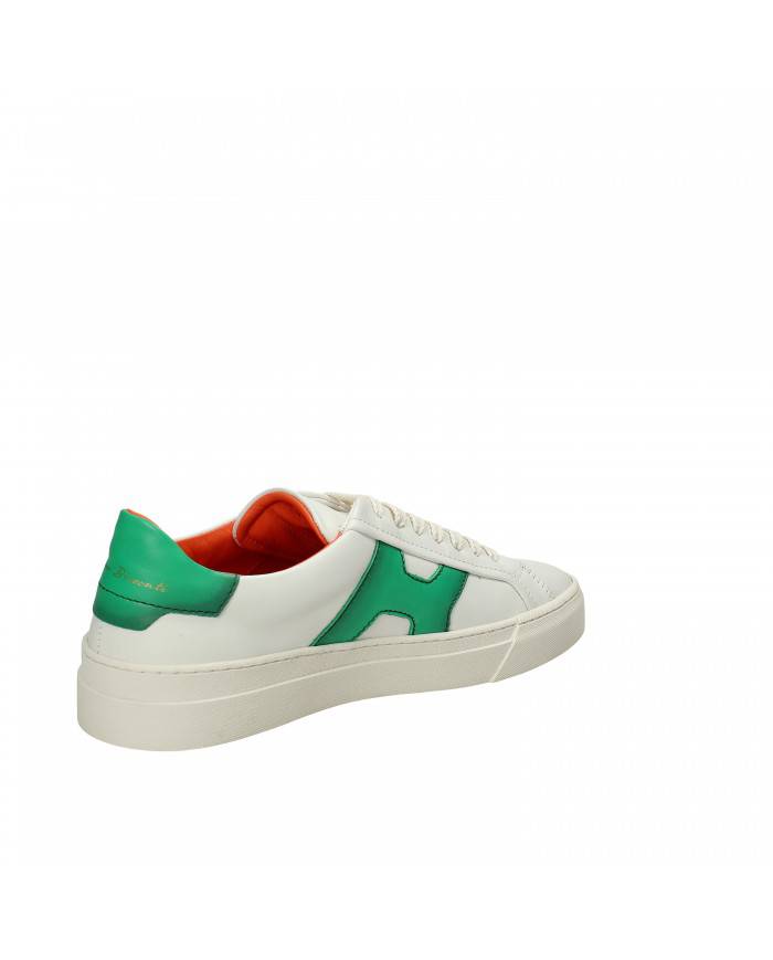 Rossano Bisconti Sneaker in pelle Bianco e Verde 564-01B Nuova Coll...