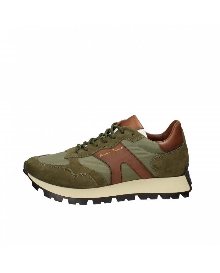 Rossano Bisconti Sneaker in camoscio e tessuto Verde e Marrone 565-... Rossano Bisconti Sneaker in camoscio e tessuto Verde e Marrone 565-...