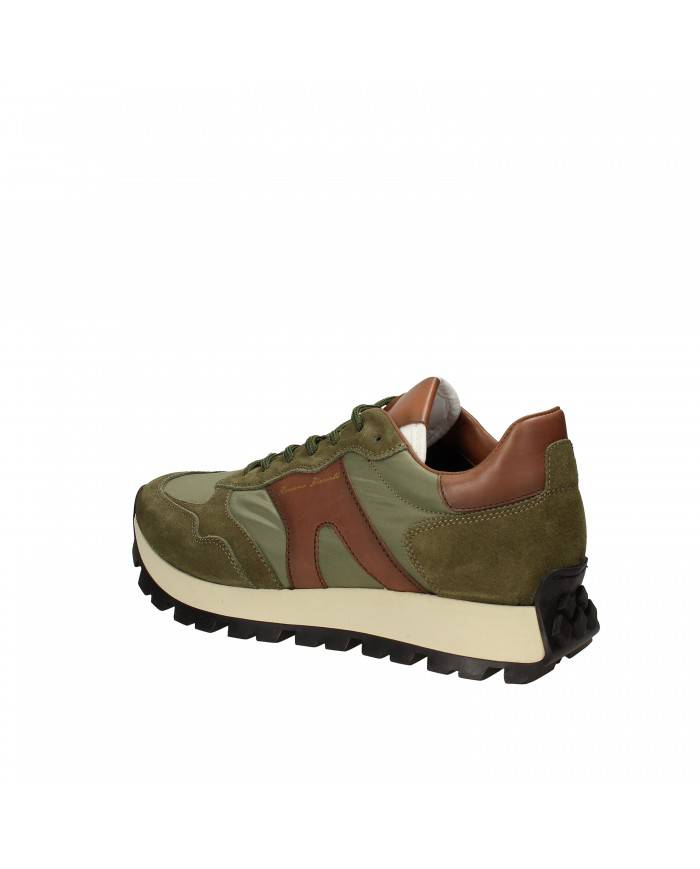 Rossano Bisconti Sneaker in camoscio e tessuto Verde e Marrone 565-...
