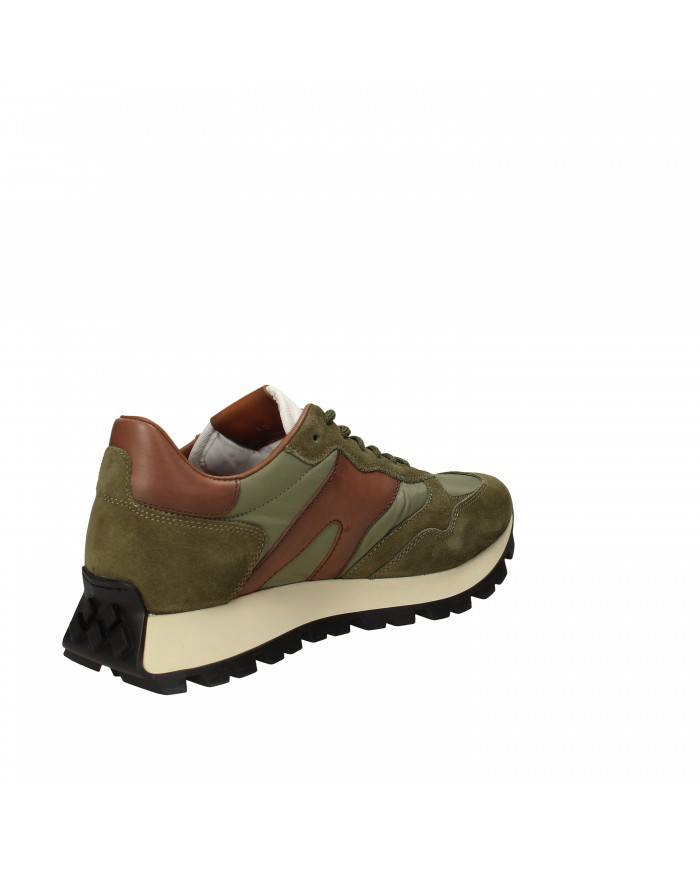 Rossano Bisconti Sneaker in camoscio e tessuto Verde e Marrone 565-...