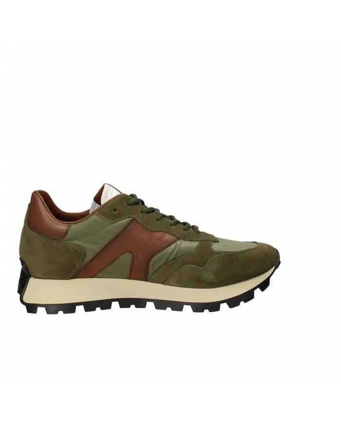 Rossano Bisconti Sneaker in camoscio e tessuto Verde e Marrone 565-...
