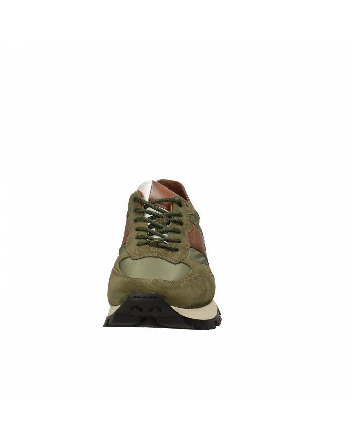 Rossano Bisconti Sneaker in camoscio e tessuto Verde e Marrone 565-...