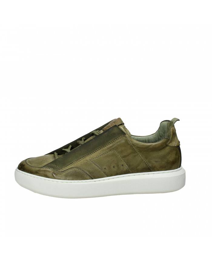 Pawelk's Sneaker in pelle Verde Militare 2289 Nuova Collezione Pawe...