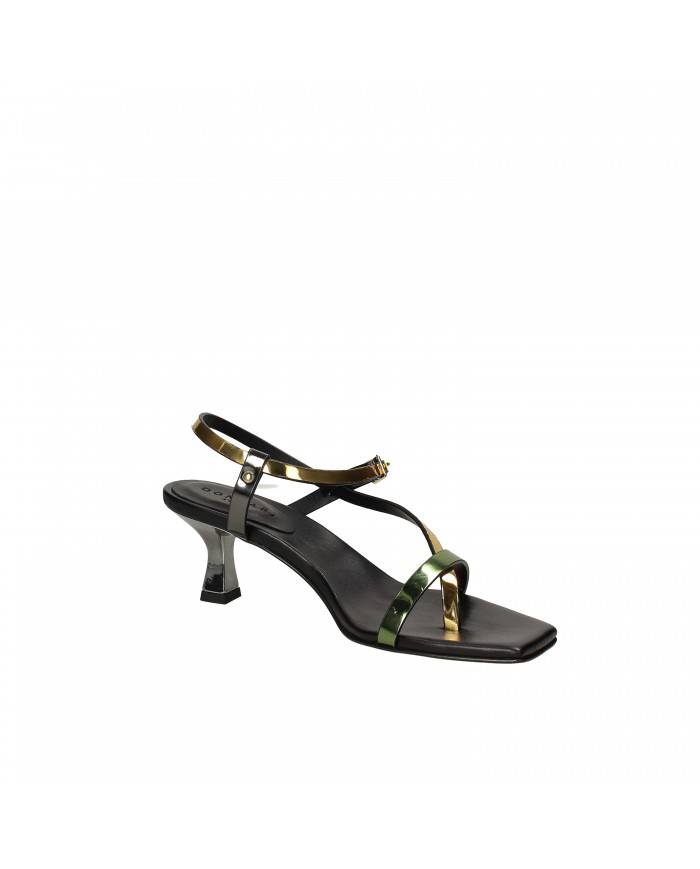 DonnaRì Infradito in pelle Multi Oro Antracite DS24EJ Nuova Collezi...