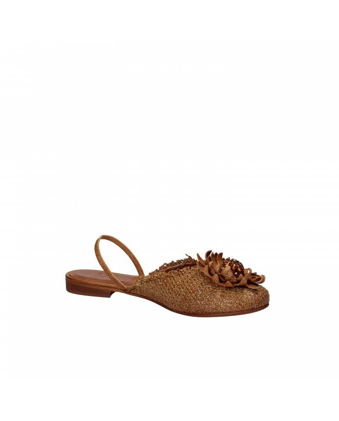 Zoe Italy Slingback in tessuto Tan Clair03 Nuova Collezione Zoe Italy