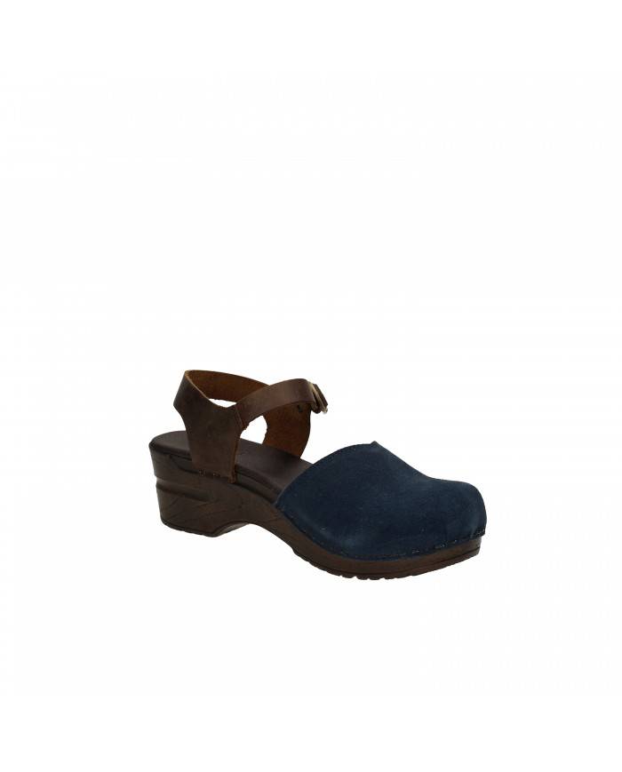 Sanita Zoccolo in camoscio Blu Sanos Nuova Collezione Sanita Sanita Zoccolo in camoscio Blu Sanos Nuova Collezione Sanita