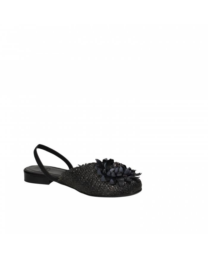 Zoe Italy Slingback in tessuto Nero Clair03 Nuova Collezione Zoe Italy