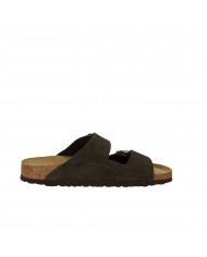 Birkenstock Sandalo Soft Footbed In Camoscio Testa Moro ARIZONA.951...