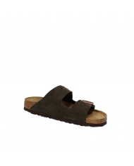 Birkenstock Sandalo Soft Footbed In Camoscio Testa Moro ARIZONA.951...