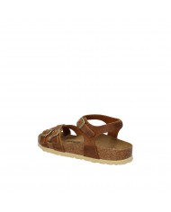 Birkenstock Sandalo basso in pelle ingrassata Tan KUMBA.1021489 Nuo...