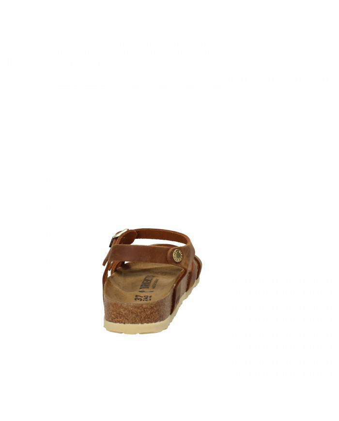 Birkenstock Sandalo basso in pelle ingrassata Tan KUMBA.1021489 Nuo...