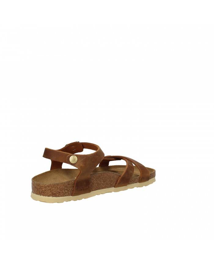 Birkenstock Sandalo basso in pelle ingrassata Tan KUMBA.1021489 Nuo...