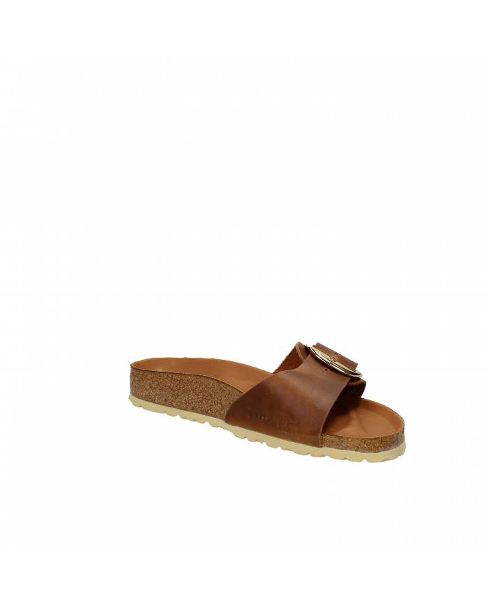 Birkenstock Sandalo basso in nabuk Tan MADRID BIG.1006525 Nuova Col... Birkenstock Sandalo basso in nabuk Tan MADRID BIG.1006525 Nuova Col...