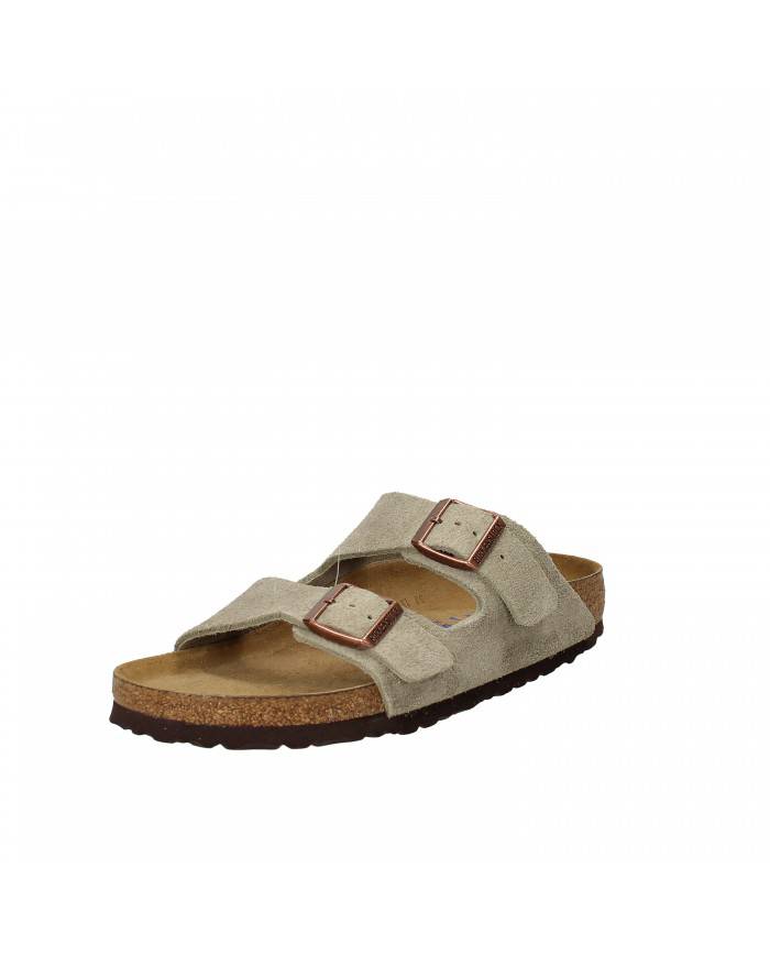 Birkenstock Sandalo Soft Footbed in camoscio Taupe ARIZONA.951303 N...