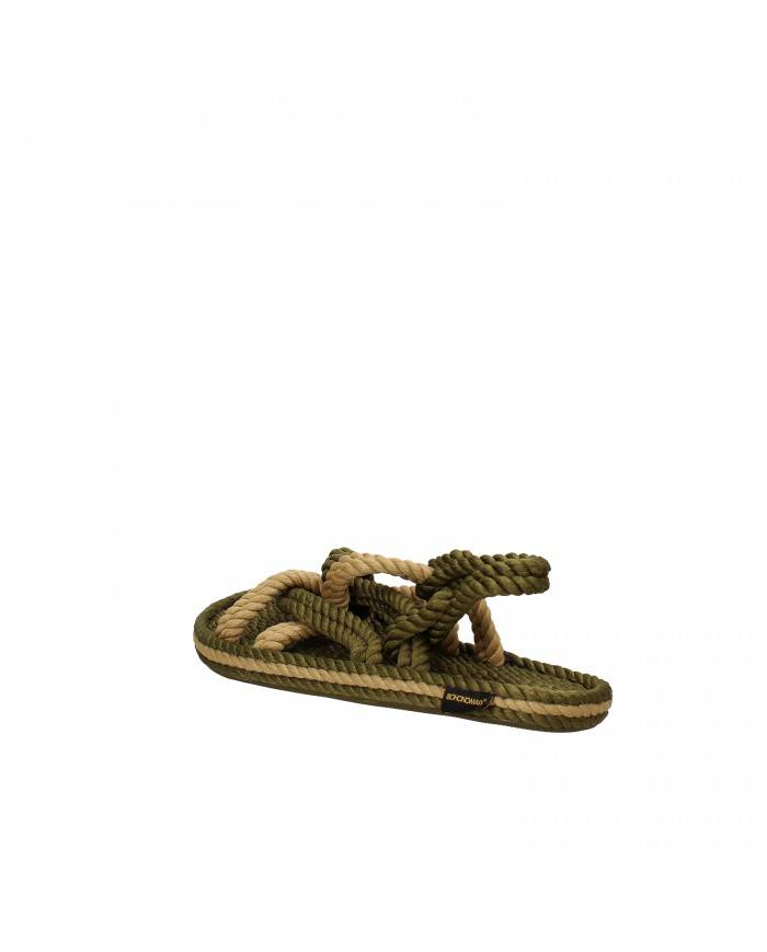 Bohonomad Sandalo basso in corda Khaki Beige BO0002 Nuova Collezion...