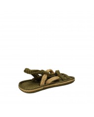 Bohonomad Sandalo basso in corda Khaki Beige BO0002 Nuova Collezion...