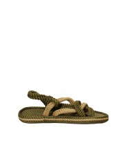 Bohonomad Sandalo basso in corda Khaki Beige BO0002 Nuova Collezion...