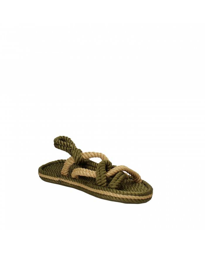 Bohonomad Sandalo basso in corda Khaki Beige BO0002 Nuova Collezion...