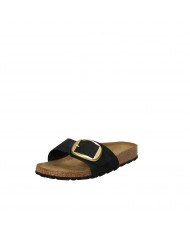 Birkenstock Sandalo Basso in Nabuk ingrassato Nero MADRID BIG.10233...