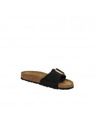 Birkenstock Sandalo Basso in Nabuk ingrassato Nero MADRID BIG.10233...