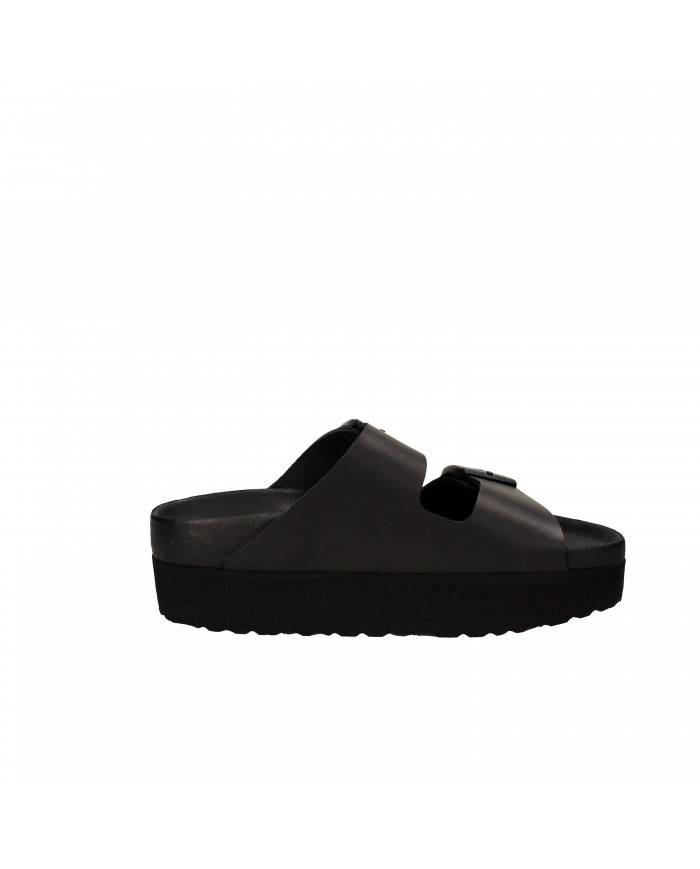 Birkenstock Sandalo basso in pelle Nero Arizona Plat.1013266 Nuova ...