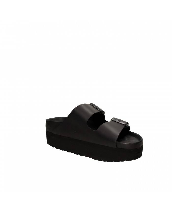 Birkenstock Sandalo basso in pelle Nero Arizona Plat.1013266 Nuova ...