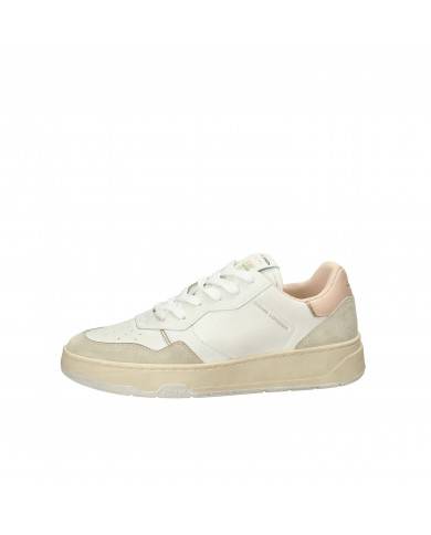Crime London Sneaker in pelle Bianco e Rosa Timeless.26202 Nuova Co...