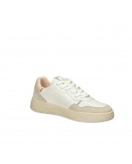 Crime London Sneaker in pelle Bianco e Rosa Timeless.26202 Nuova Co...