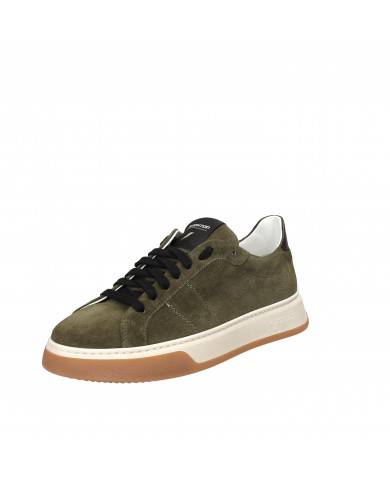 Stokton Sneaker in camoscio Verde Militare 586-U Nuova Collezione S...
