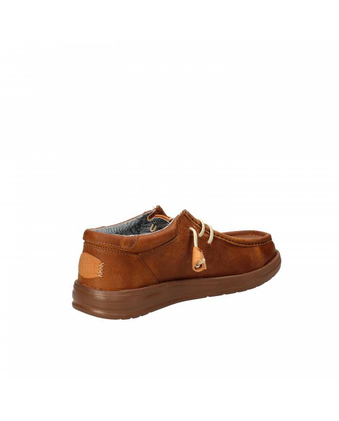 Hey Dude Shoes Mocassino in pelle Marrone Wally Grip.255 Nuova Coll