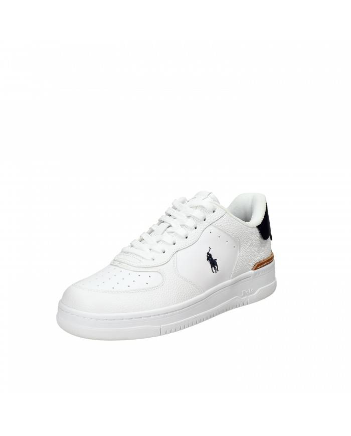 Polo Ralph Lauren Sneaker in pelle Bianco e Blu Masters CRT Nuova C...