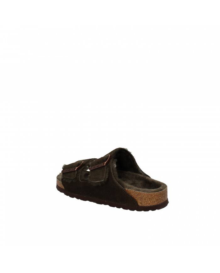 Birkenstock Sandalo in shearling e camoscio Mocca Arizona Shearling... Birkenstock Sandalo in shearling e camoscio Mocca Arizona Shearling...