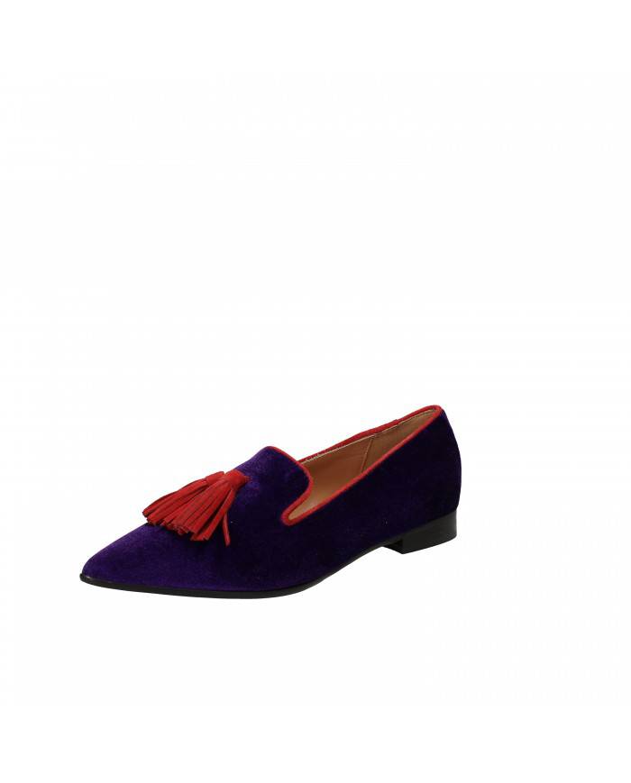 Il Borgo Firenze Ballerina realizzata in velluto Viola Y9209 Nuova ...