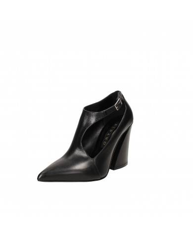 Albano Scarpa con tacco in pelle Nero 2584 Nuova Collezione Albano