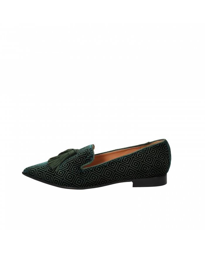 Il Borgo Firenze Ballerina in velluto Verde Y9209