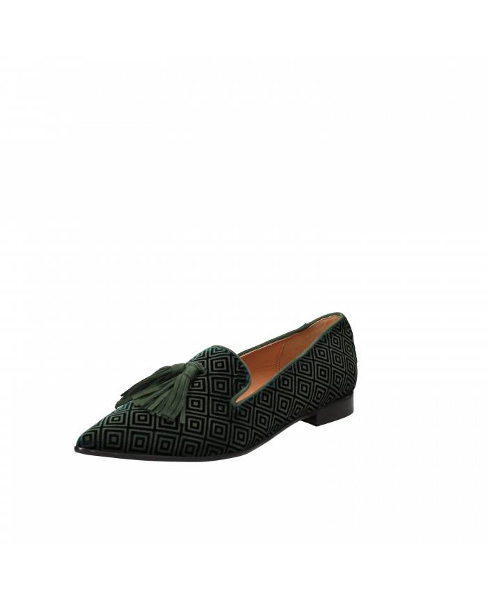 Il Borgo Firenze Ballerina in velluto Verde Y9209