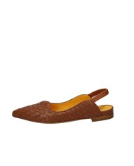 Mara Bini S240505 Ballerina slingback in Nappa intrecciata Tan Mara Bini S240505 Ballerina slingback in Nappa intrecciata Tan