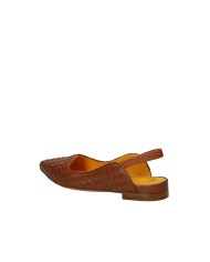 Mara Bini S240505 Ballerina slingback in Nappa intrecciata Tan