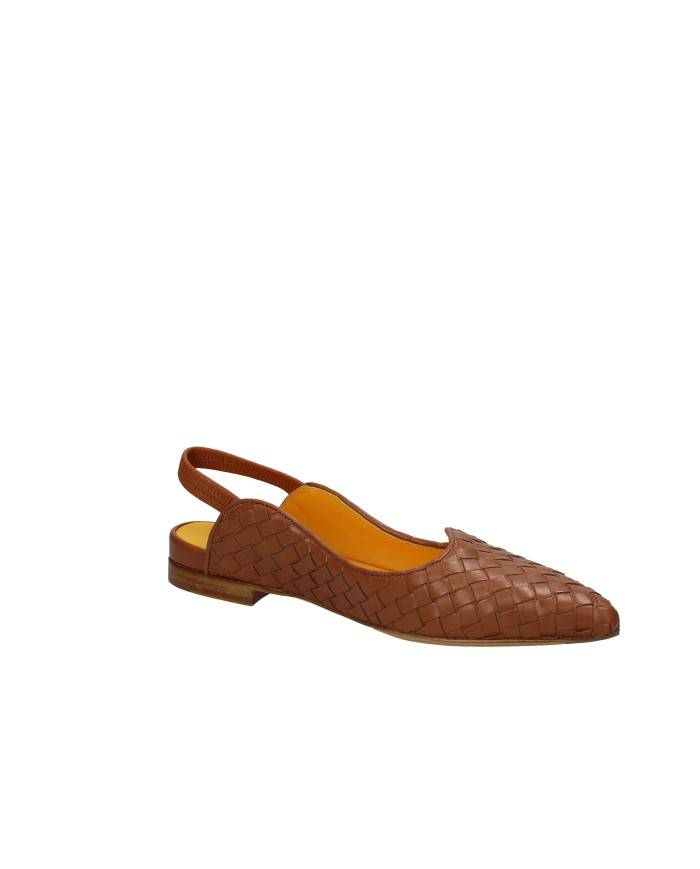 Mara Bini S240505 Ballerina slingback in Nappa intrecciata Tan Mara Bini S240505 Ballerina slingback in Nappa intrecciata Tan