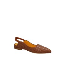 Mara Bini S240505 Ballerina slingback in Nappa intrecciata Tan
