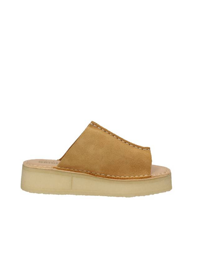 Clarks Originals® Wedge Slide Sandalo in camoscio Cammello Clarks Originals® Wedge Slide Sandalo in camoscio Cammello