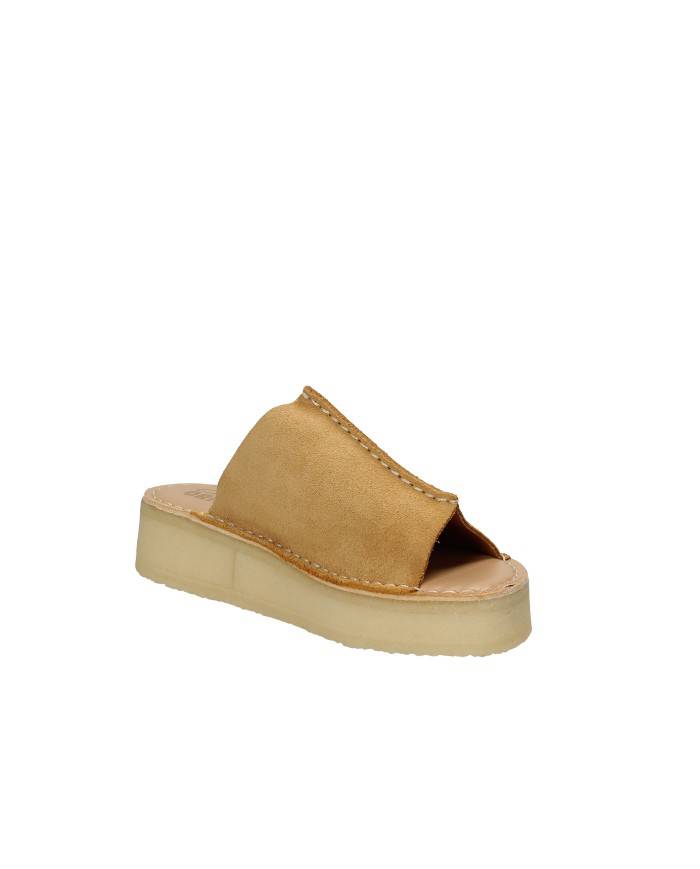 Clarks Originals® Wedge Slide Sandalo in camoscio Cammello Clarks Originals® Wedge Slide Sandalo in camoscio Cammello